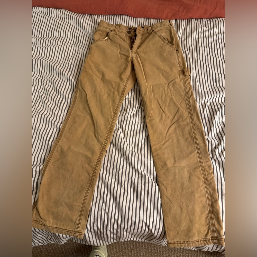 Walls Khaki Cargo Flannel Lined Pants